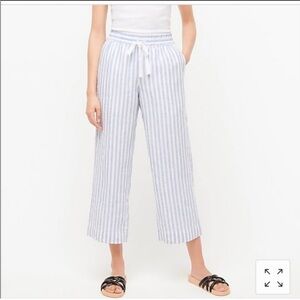 J.crew Linen Striped Pants